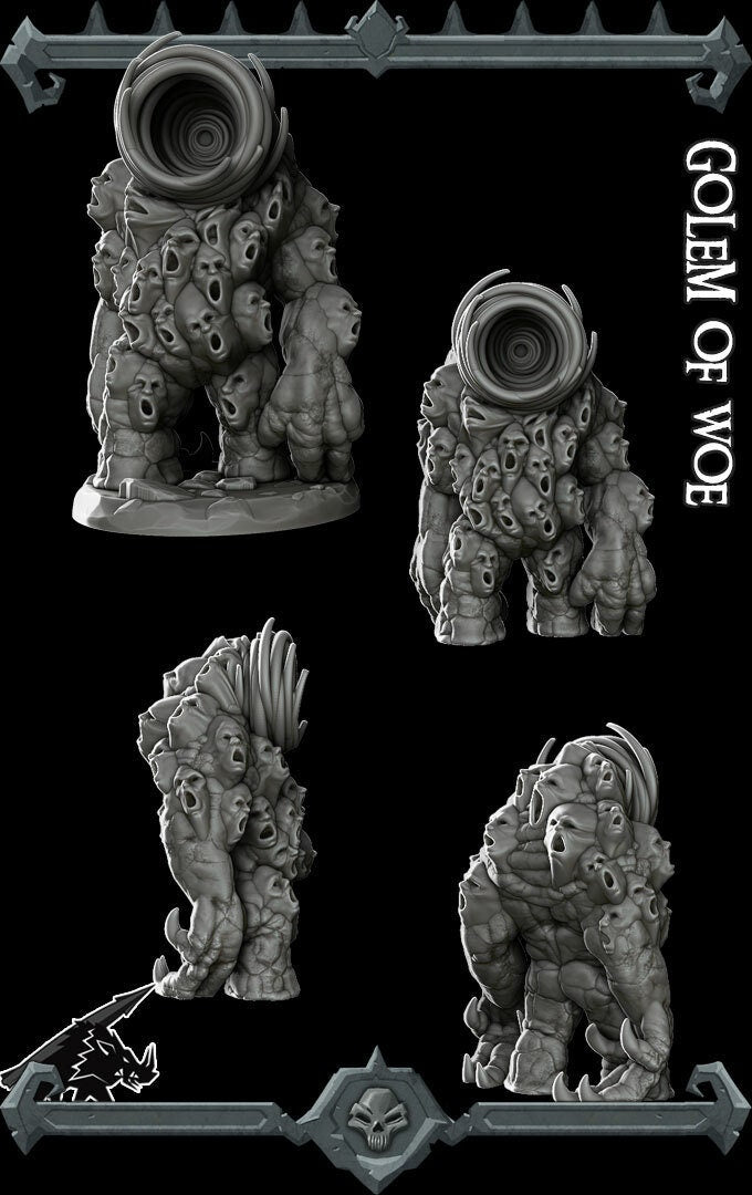 Golem of Woe RESIN | Pla (, 5E, Dungeons and Dragons, Pathfinder, Frostgrave, Mordheim, Death Haven, Forgotten Realms)