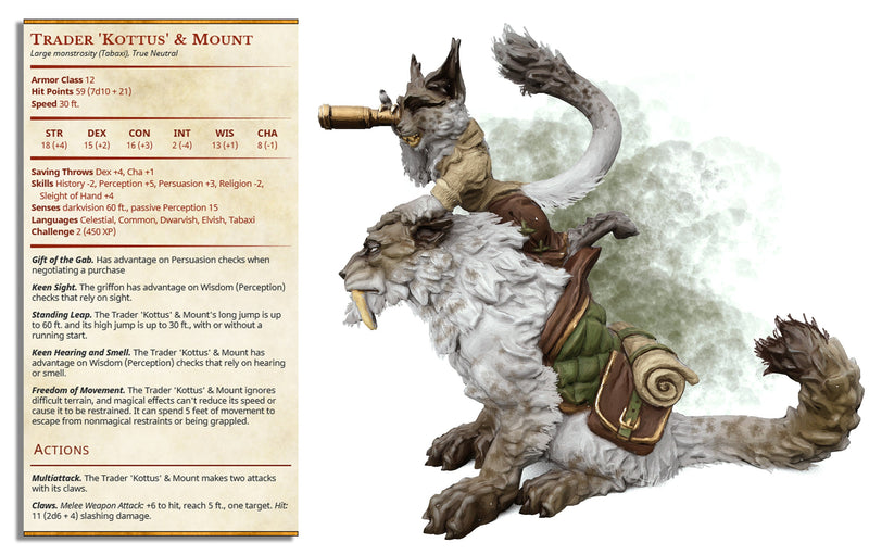 Trader and Pack Cats - Merchant / Scout | 32mm - Tabaxi Caravan