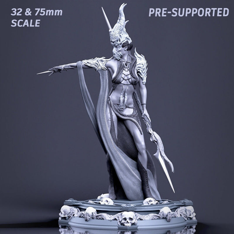 Boneflesh Necro Priestess 75mm | RESIN