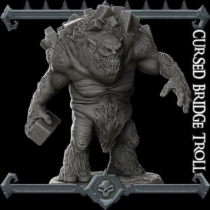 Cursed Bridge Troll - Epic Wargaming Monster Rocket Pig Games D&D