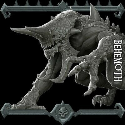 Behemoth | Tarrasque - Gargantuan 3d printed (DnD, Dungeons and Dragons, Dark Fantasy, Frostgrave, Mordheim, Death Haven)