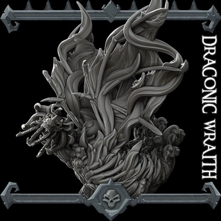 Draconic Wraith / Ancient Skeleton Dragon (, 5E, Dungeons and Dragons, Pathfinder, , Frostgrave, Mordheim, Death Haven)