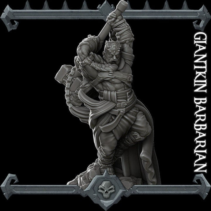 Giantkin Barbarian - Wargaming Monster Rocket Pig Games D&D