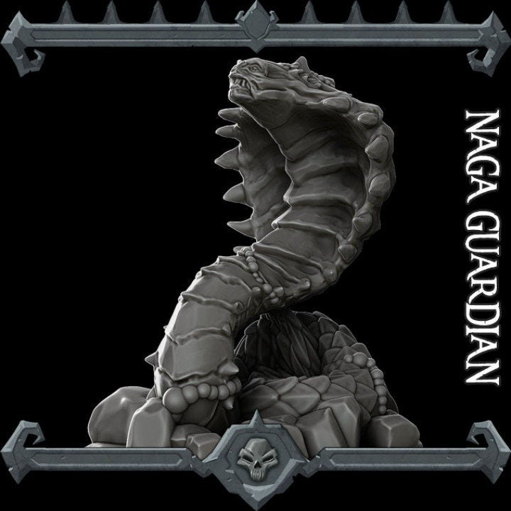 Naga Gaurdian (, 5E, Dungeons and Dragons, Pathfinder, , Frostgrave, Mordheim, Death Haven, Forgotten Realms)