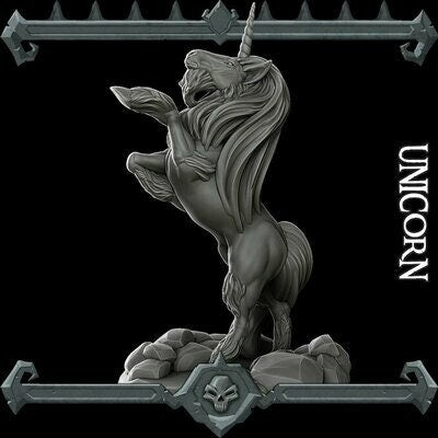 Unicorn  (DnD, 5E, Dungeons and Dragons, Pathfinder, Dark Fantasy, Frostgrave, Mordheim, Death Haven, Forgotten Realms)