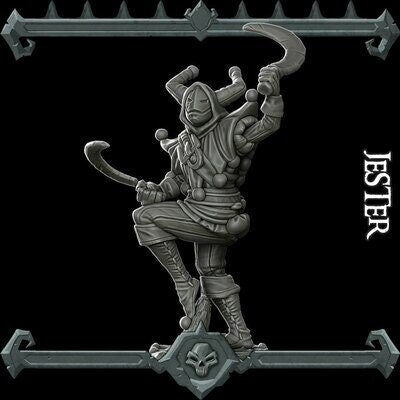Jester RESIN (, 5E, Dungeons and Dragons, Pathfinder, , Frostgrave, Mordheim, Death Haven)