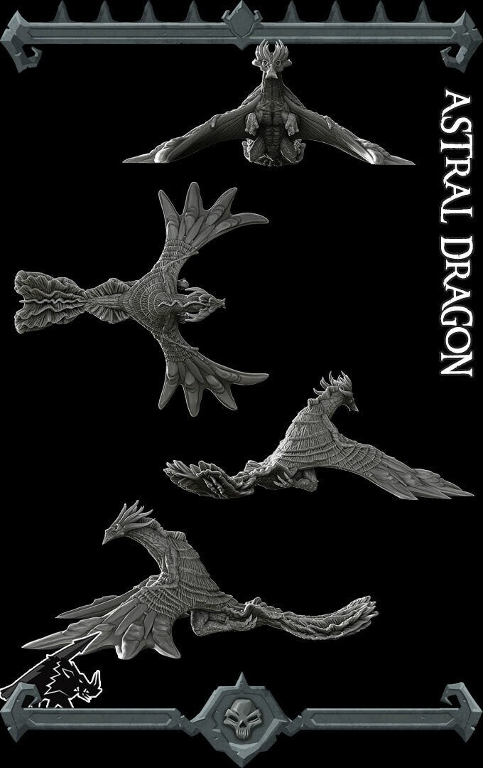 Astral Dragon (DnD, 5E, Dungeons and Dragons, Pathfinder, Dark Fantasy, Frostgrave, Mordheim, Death Haven, Forgotten Realms)