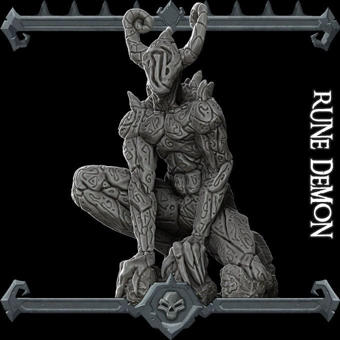 Rune Demon RESIN -Wargaming Monster Rocket Pig Games D&D