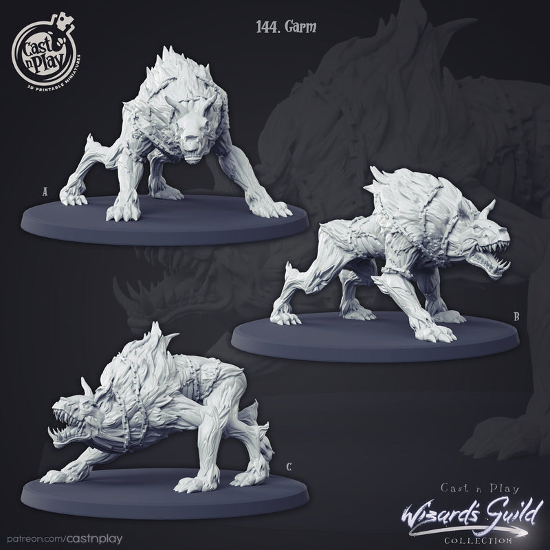 Garm | Dire Wolf RESIN - Cast n Play -, Dungeons and Dragons, Pathfinder, , Frostgrave, Mordheim