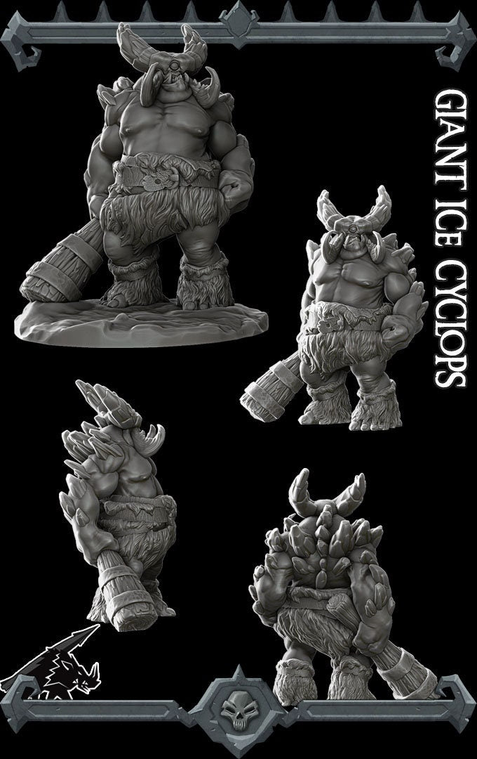 Giant Ice Cyclops - Epic Wargaming Monster Rocket Pig Games D&D, DnD, Cthulhu Lovecraft