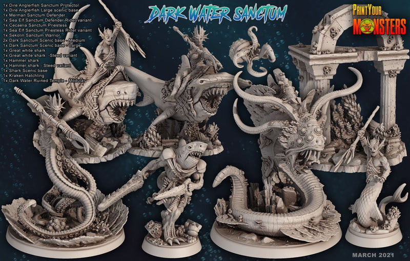Kraken Hatchling | Deep Water Sanctum | Print Your Monsters-, Dungeons and Dragons, Pathfinder, 