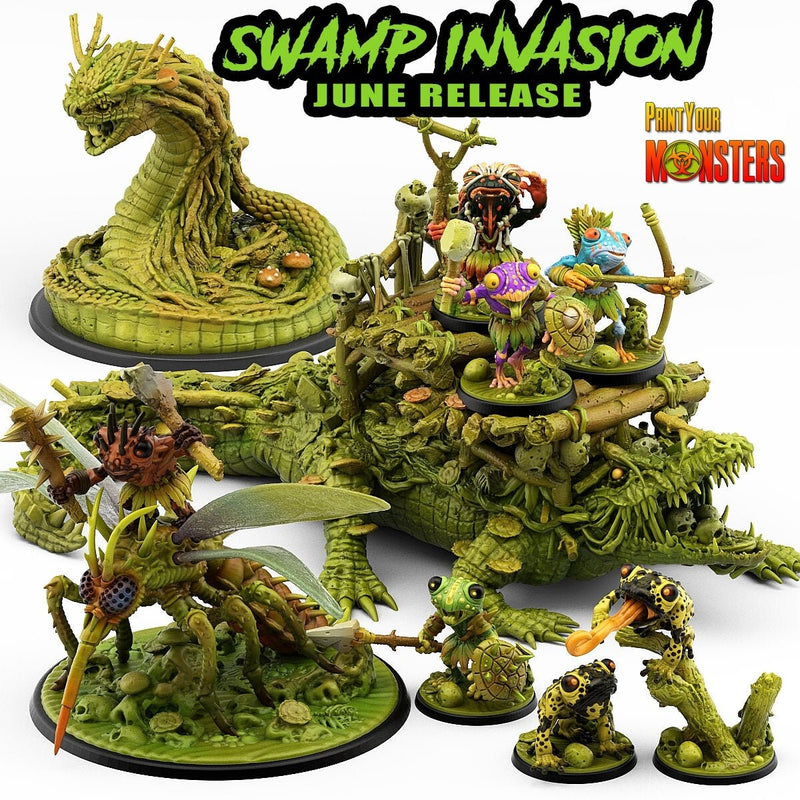 Frog Army, Swamp Snake, Croc, Giant Mosquito | Swamp Invasion