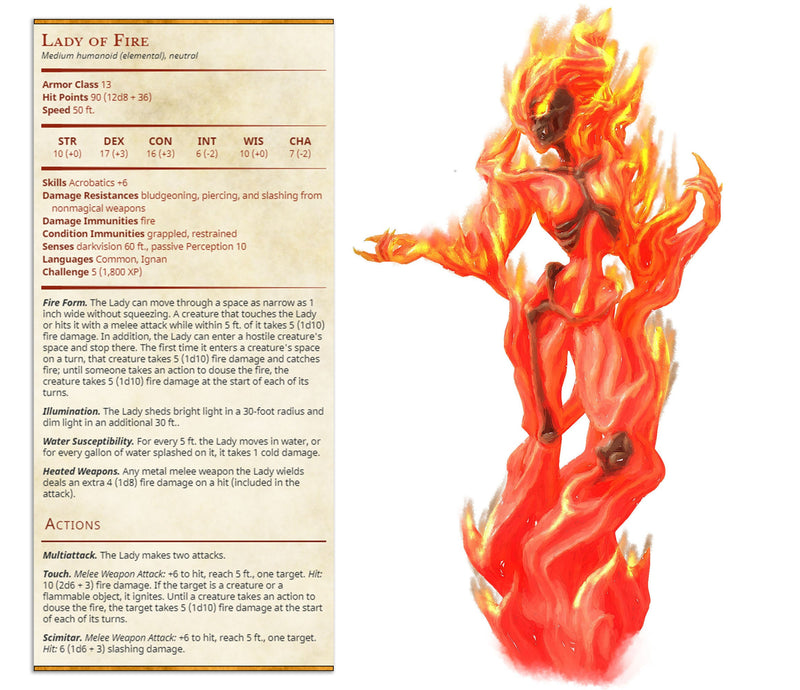 Lady of Fire - Fire Elemental | Circus of Horrors