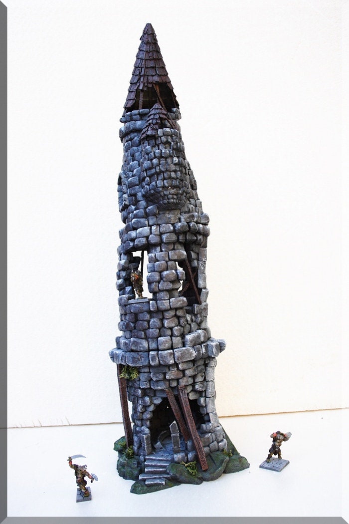 Ruined Tower - 28mm, 15mm, 10mm | Towers by Fabio | Pathfinder, DnD, Malifaux