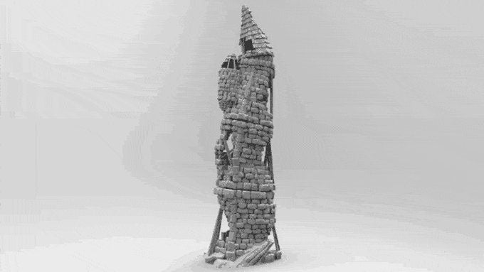 Ruined Tower - 28mm, 15mm, 10mm | Towers by Fabio | Pathfinder, DnD, Malifaux