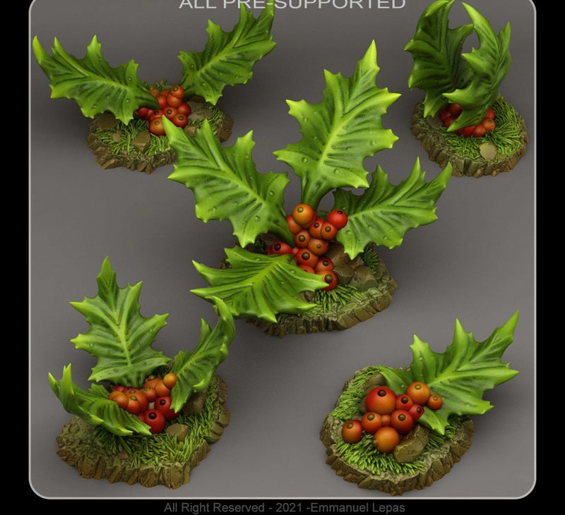 Giant Holly - Plant Scatter | Print Your Monsters -Pathfinder, Frostgrave, Mordheim, Forgotten Realms