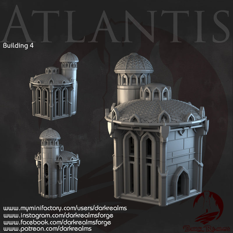 Atlantis House 4 | Dark Realms Forge - TTRPG - Tabletop Terrain