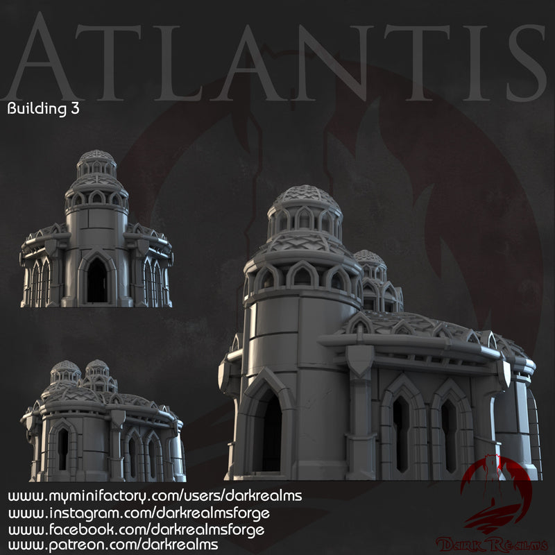 Atlantis House 3 | Dark Realms Forge - TTRPG - Tabletop Terrain