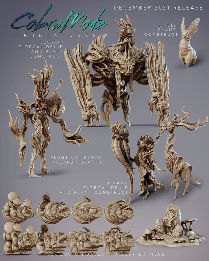 Searbhiseach Plant Constuct - Ent | 32mm - 54mm | Cobramode - Animal kin, Dungeons and Dragons, Pathfinder, Frostgrave