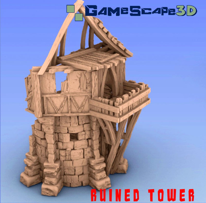 Ruined Timber Tower with Porch | 28mm -15mm -10mm