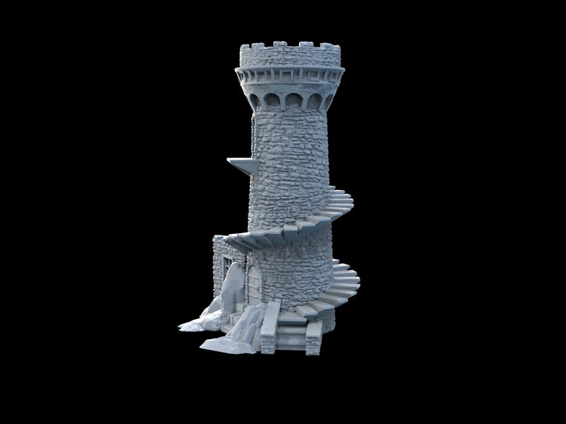 Lookout Tower and Watch House - Tabletop Terrain - Pathfinder, Frostgrave, Mordheim, Forgotten Realms