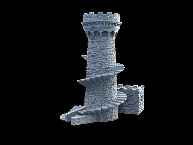 Lookout Tower and Watch House - Tabletop Terrain - Pathfinder, Frostgrave, Mordheim, Forgotten Realms