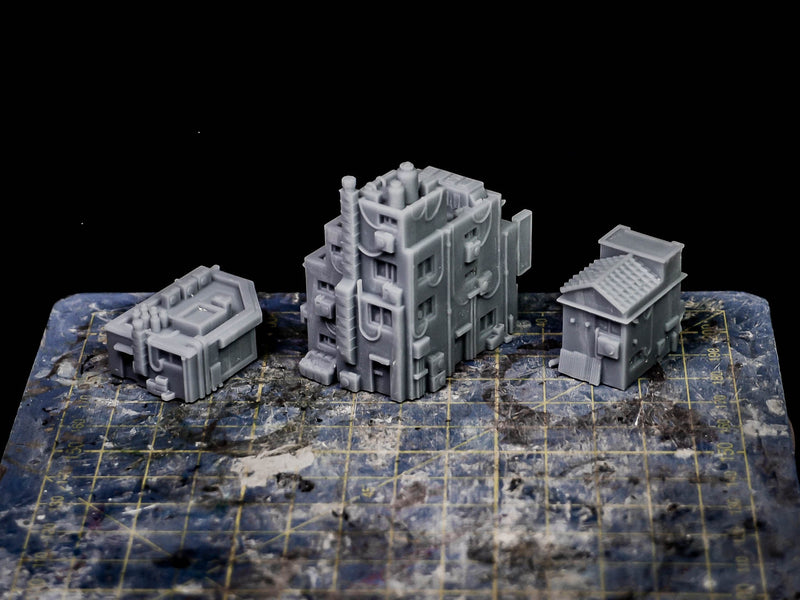 Asian City 2 - Set of 6 - Battlefields of Tomorrow - 6mm - 10mm - The Lazy Forger