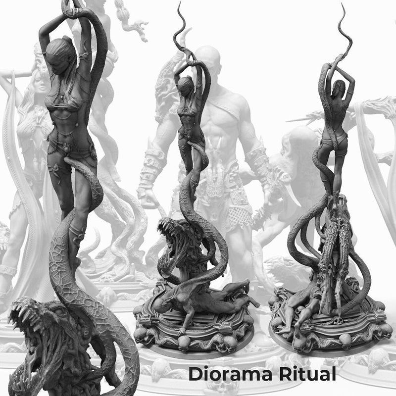 Boneflesh Ritual Dance Diorama 75mm | RESIN