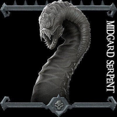 Midgard Serpent -Epic Wargaming Monster Rocket Pig Games D&D
