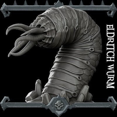 Eldritch Wurm/Purple Worm-Gargan(, 5E, Dungeons & Dragons, Pathfinder, , Frostgrave, Mordheim, Death Haven, Forgotten Realms)