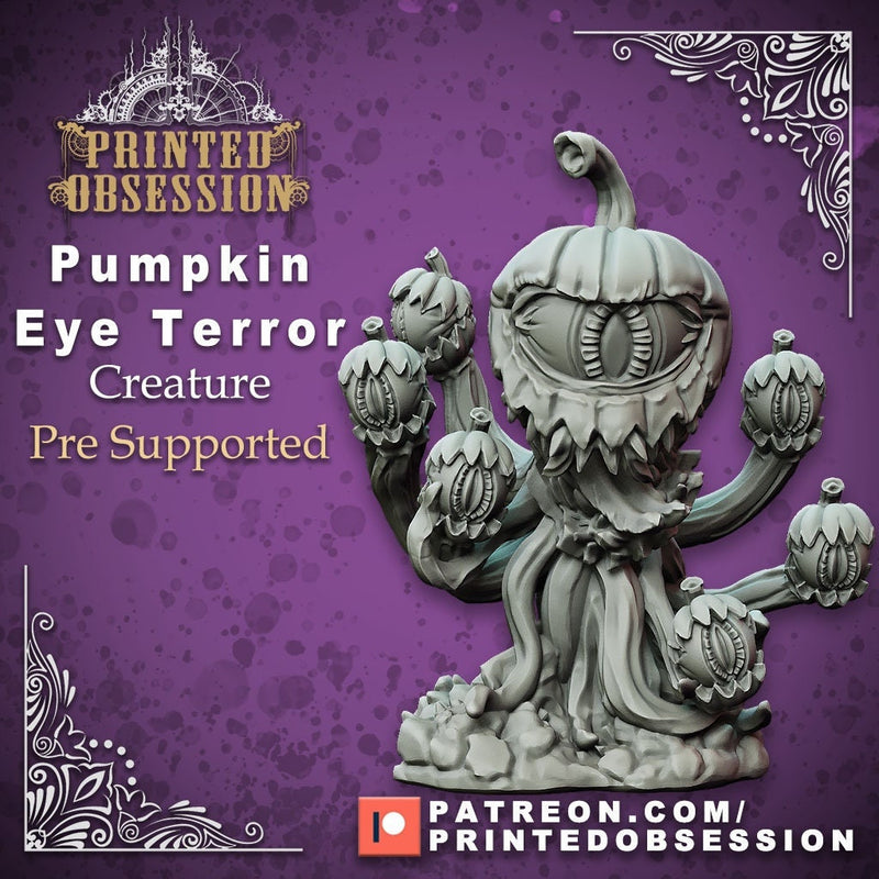 Pumpkin Eye Terror RESIN - Printed Obsession-, Dungeons and Dragons, Pathfinder, , Frostgrave, Mordheim