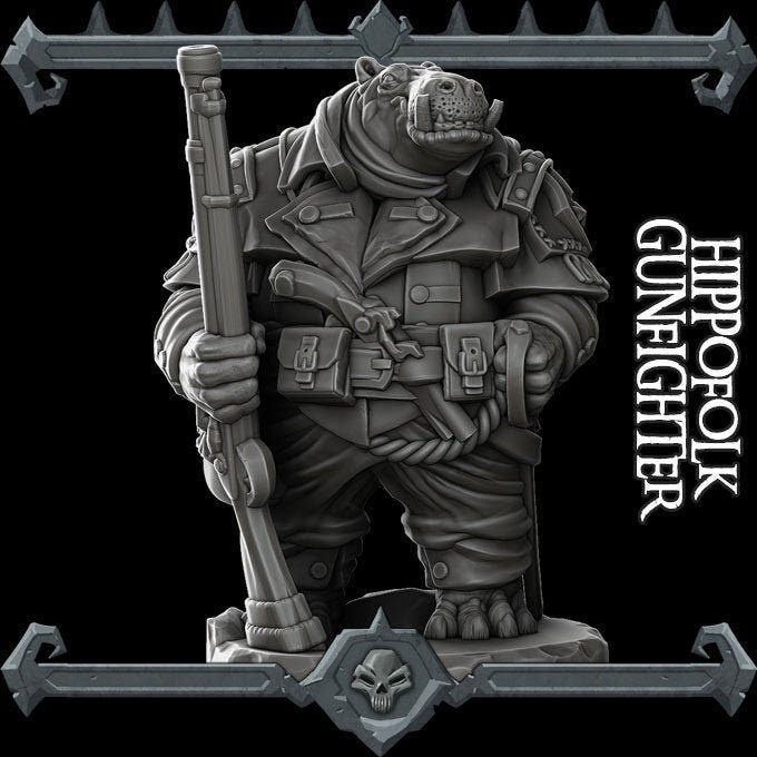 Hippofolk Gunfighter | Wargaming Monster Rocket Pig Games D&D