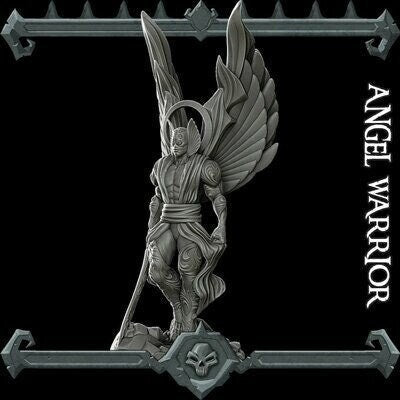Angel Warrior RESIN (, 5E, Dungeons and Dragons, Pathfinder, , Frostgrave, Mordheim, Death Haven, Forgotten Realms)
