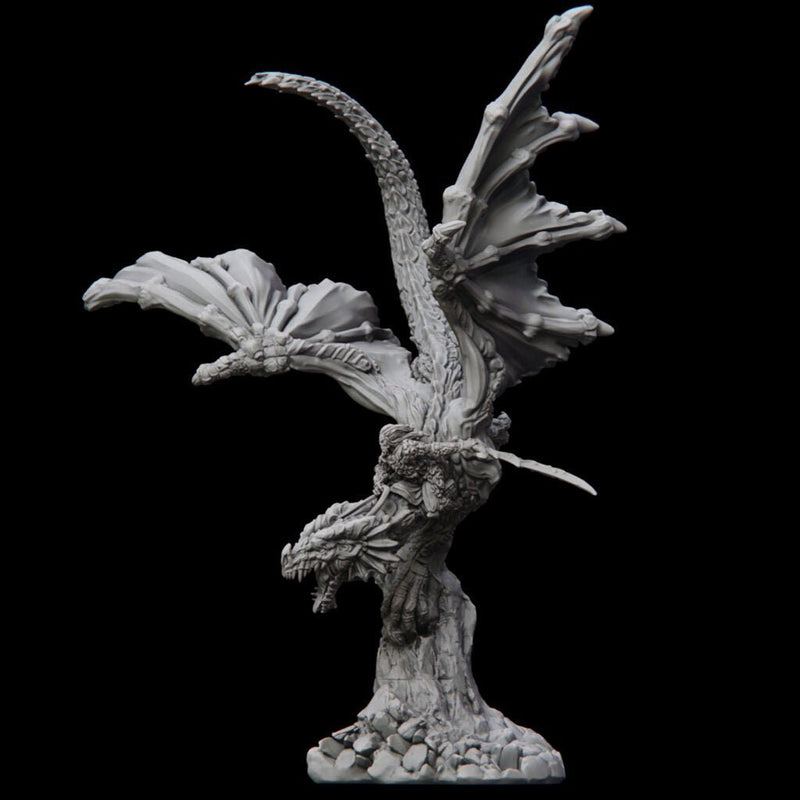 Red Dragon & Rider - RESIN - Printed Obsession-, Dungeons and Dragons, Pathfinder, , Frostgrave, Mordheim