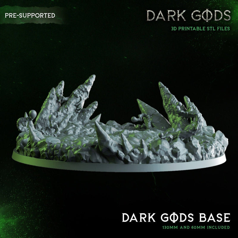Dark Gods Rock Bases 130mm-25mm | Dark Gods Eternal