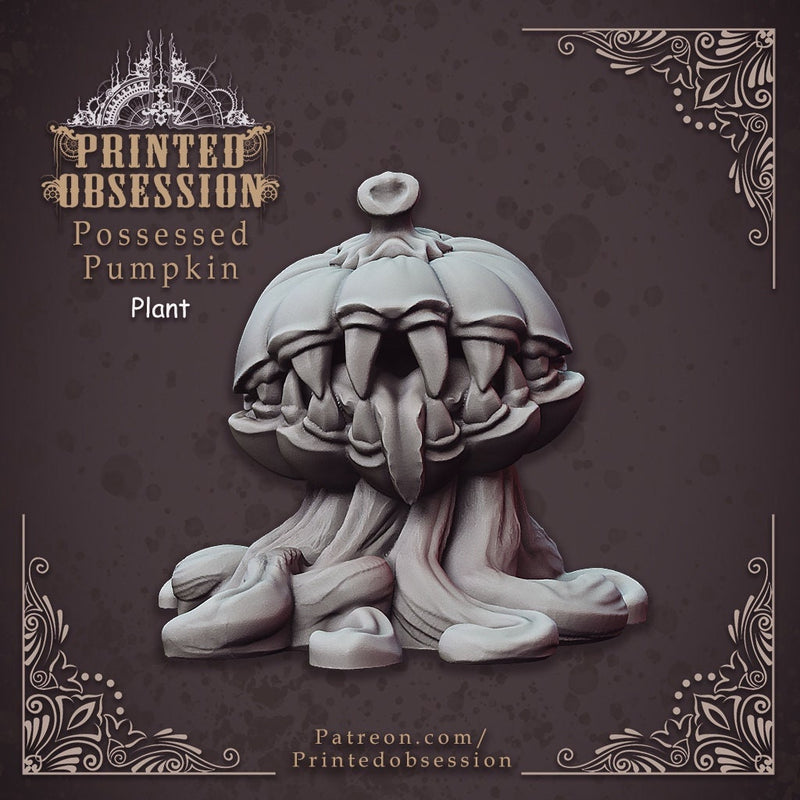 Possessed Pumpkin RESIN - Printed Obsession-, Dungeons and Dragons, Pathfinder, , Frostgrave, Mordheim