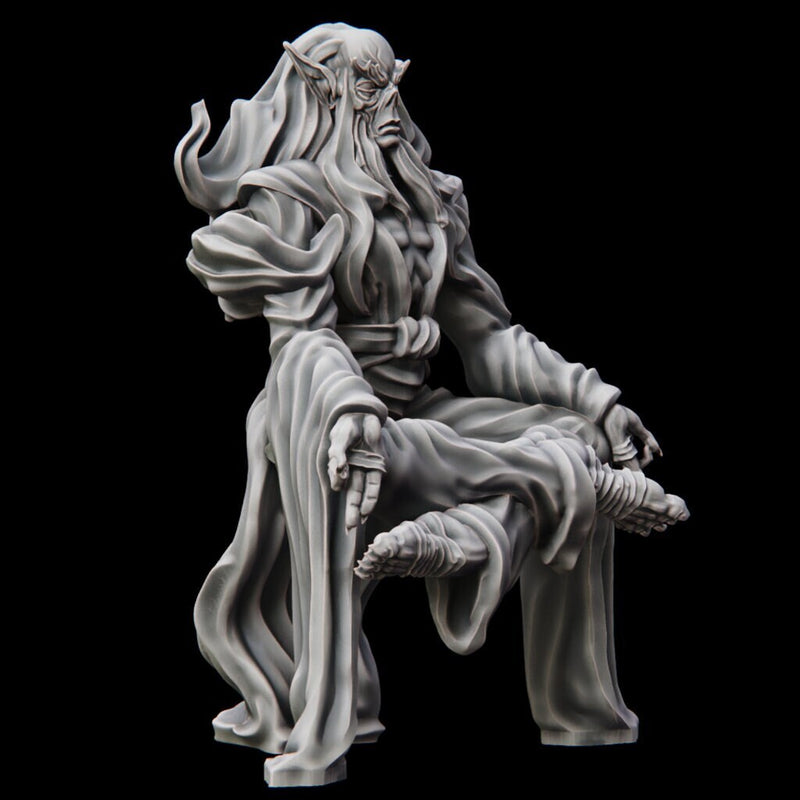 Old Grey Beard Grand Monk - RESIN - Printed Obsession-, Dungeons and Dragons, Pathfinder, , Frostgrave, Mordheim