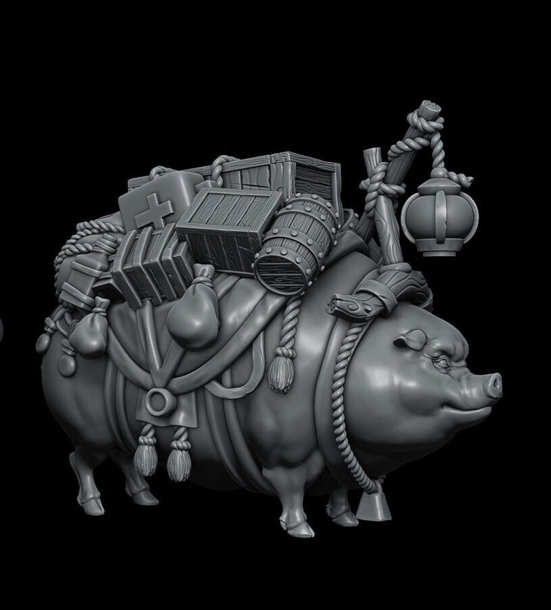 Pack Pig - 2 versions - Heros and Henchmen - RESIN - Rocket Pig Games D&D