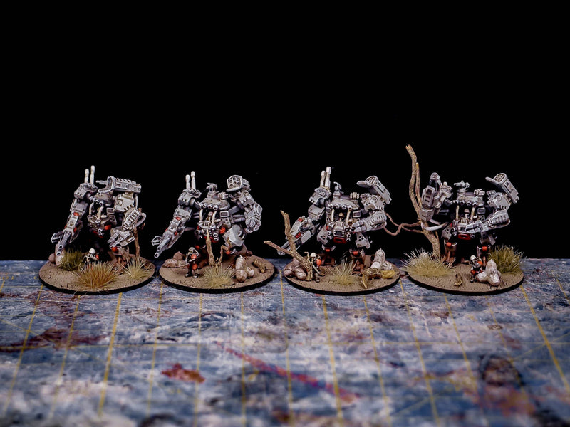 Walkers - Gunner Mechs & Support Mechs - Set of 8 - Army Enlisted - Battlefields for Tomorrow - 6mm - 10mm - The Lazy Forger