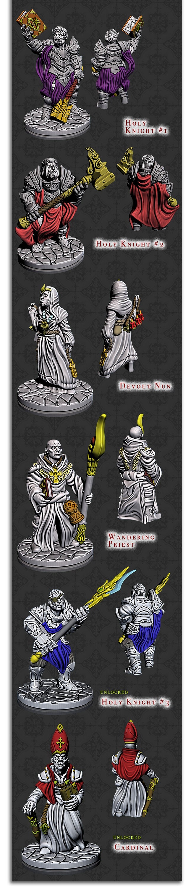 Devout Nun RESIN | Holy Order Of Ash- Dungeons and Dragons, Pathfinder, Frostgrave, Mordheim