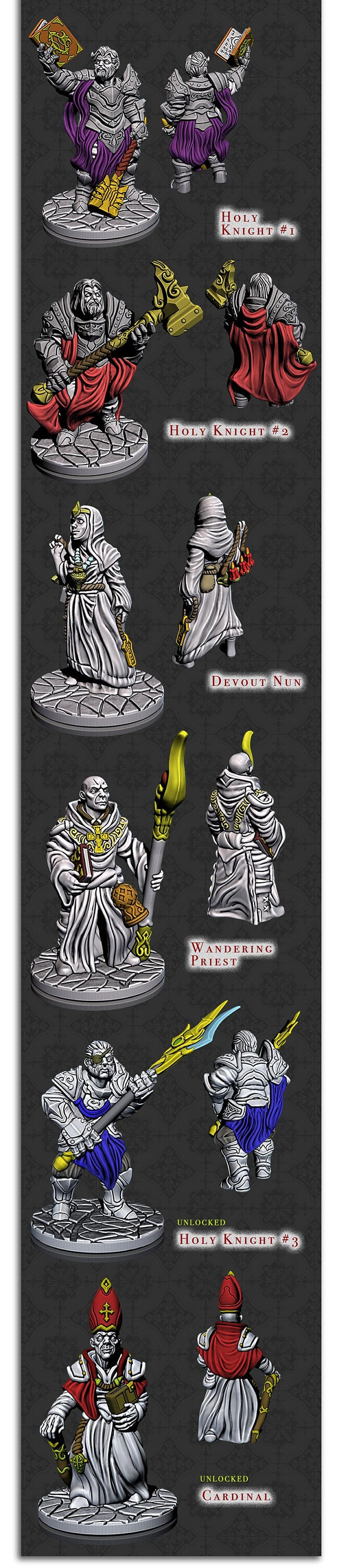 Holy Priest - RESIN | Holy Order Of Ash- Dungeons and Dragons, Pathfinder, Frostgrave, Mordheim