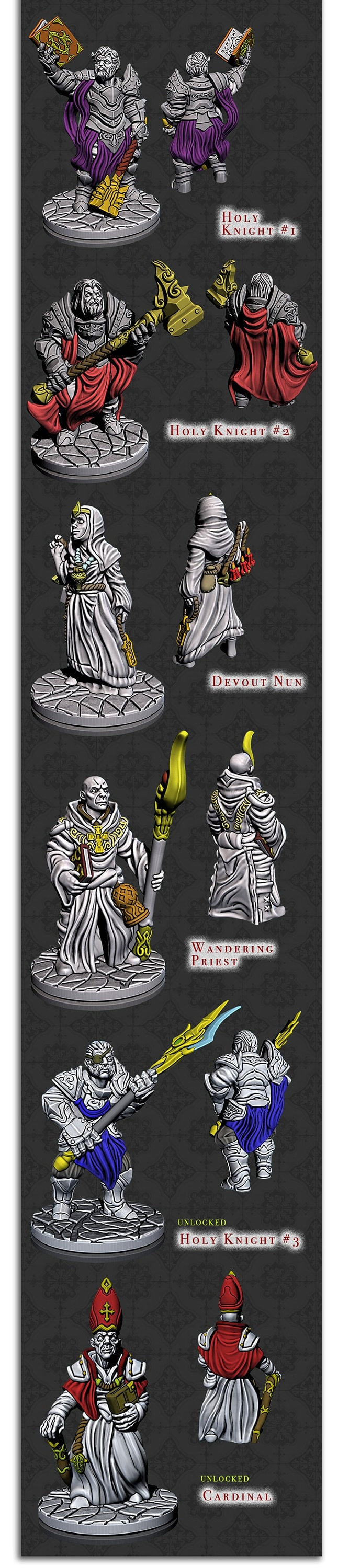 Cardinal RESIN | Holy Order Of Ash- Dungeons and Dragons, Pathfinder, Frostgrave, Mordheim