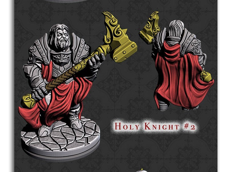 Holy Priest - RESIN | Holy Order Of Ash- Dungeons and Dragons, Pathfinder, Frostgrave, Mordheim