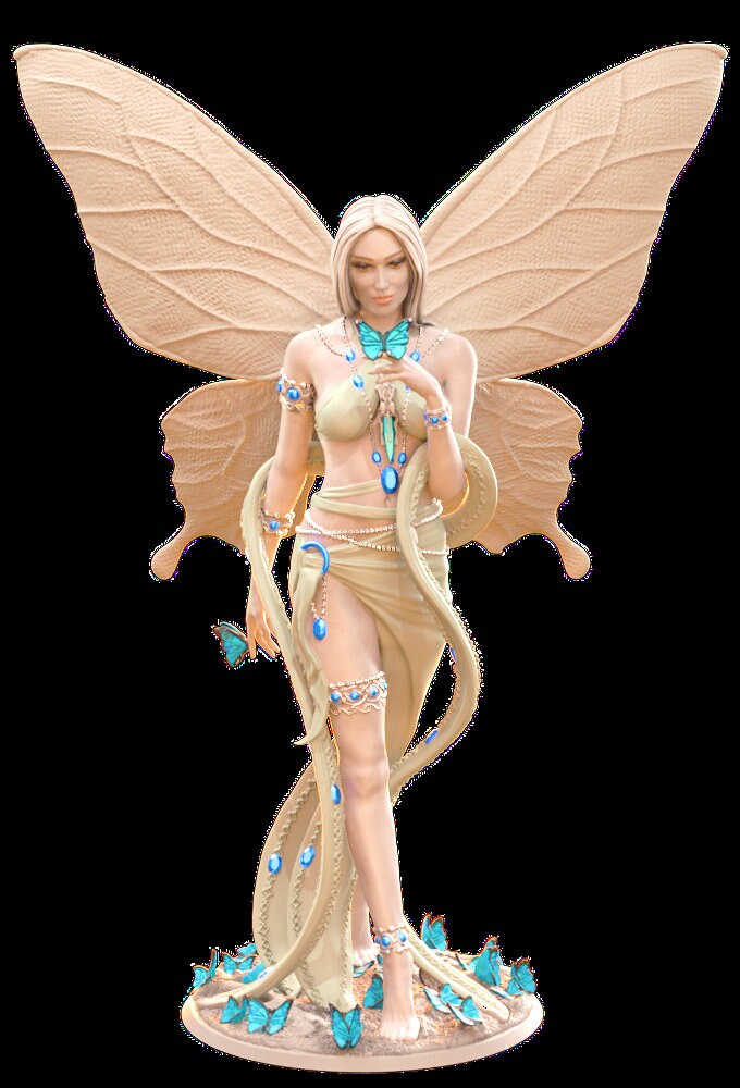 Athalia - Butterfly Sorceress - Moth Priestess - Fairy Queen - 1:12 Scale - Printomancer - Dungeons and Dragons