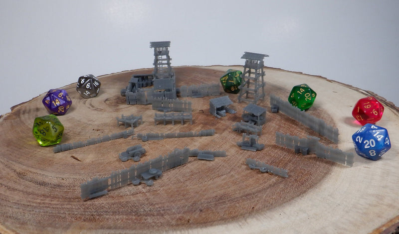 Tropical Outpost - Set of 21 pieces - Battlefields of the Past - 6mm - 10mm - The Lazy Forger - Epic - Vietnam