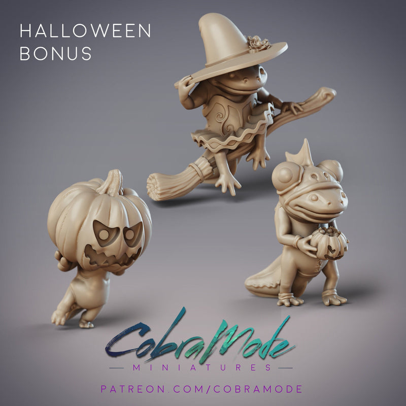 Trick or Treaters | 32mm - 54mm | Cobramode - Animal kin, Dungeons and Dragons, Pathfinder, Frostgrave