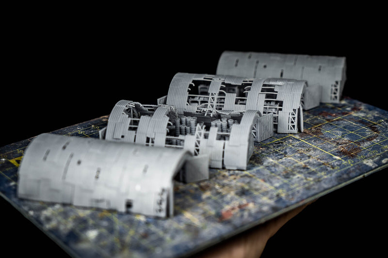 Storage Warehouses - Set of 4 - Battlefields of Tomorrow - 6mm - 10mm - The Lazy Forger