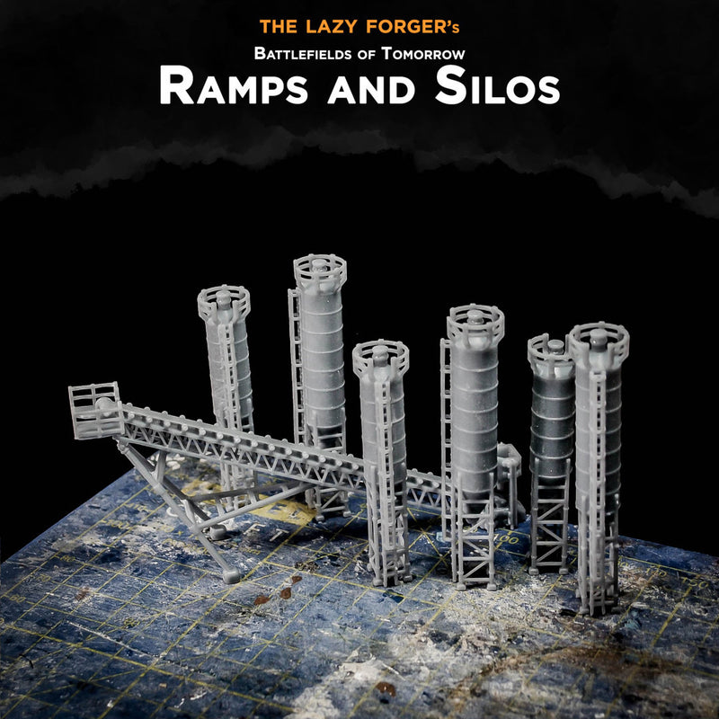 Ramps and Silos - Battlefields of Tomorrow - 6mm - 10mm - The Lazy Forger