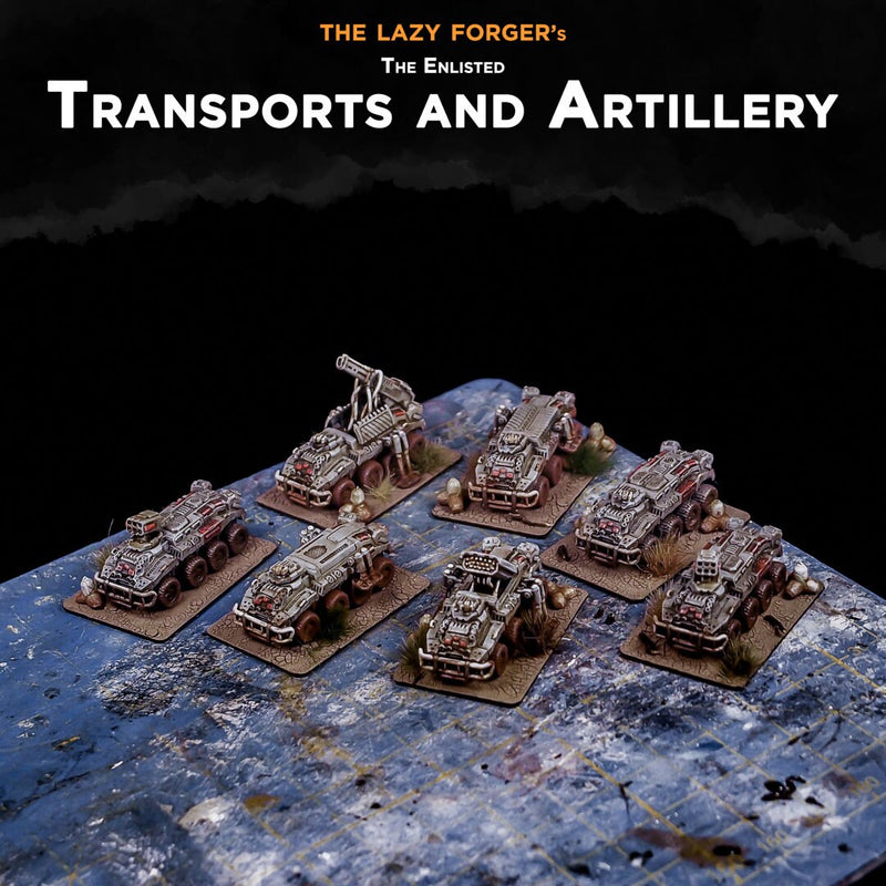 Transports & Artillery - Battlefields of Tomorrow - 6mm - 10mm - The Lazy Forger