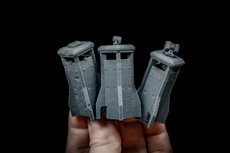 Perimeter Towers - set of 6 - Battlefields of Tomorrow - 6mm - 10mm - The Lazy Forger